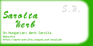 sarolta werb business card